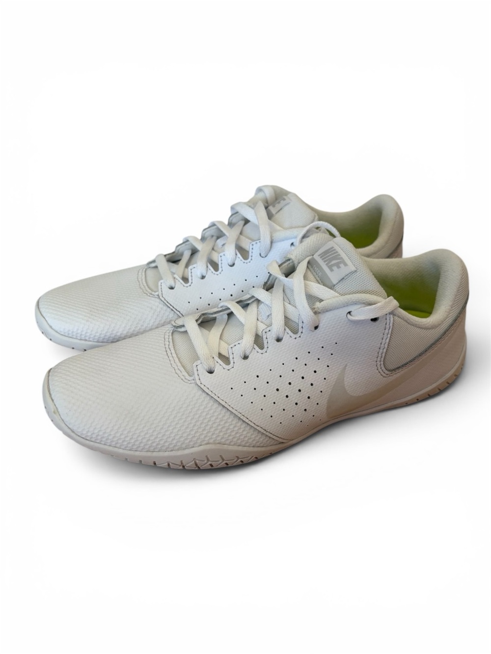 Nike Sideline IV 6 cheer shoes clean white colorway textured mesh upper team